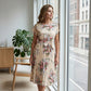 👗✨ PROMO FLASH -50% ! Robe Midi Plissée Imprimé Floral – Coupe Élégante, Taille Cintrée, Tissu Léger, Idéale Printemps & Été 🌸