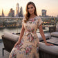 👗✨ PROMO FLASH -50% ! Robe Midi Plissée Imprimé Floral – Coupe Élégante, Taille Cintrée, Tissu Léger, Idéale Printemps & Été 🌸