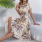 👗✨ PROMO FLASH -50% ! Robe Midi Plissée Imprimé Floral – Coupe Élégante, Taille Cintrée, Tissu Léger, Idéale Printemps & Été 🌸