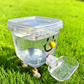 🐾💧 PROMO FLASH 50% ! Distributeur d'Eau pour Animaux Grande Capacité 5L/3L – Système Gravité Sans Électricité, Design Surélevé, Facile à Nettoyer 📢