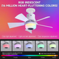 📢🌀 PROMO FLASH 50% ! Ventilateur de Plafond Intelligent 3-en-1 – Éclairage RGB/LED, Haut-parleur Bluetooth, 3 Vitesses, Télécommande, Culot E27, Pour Chambre & Salon 🎶
