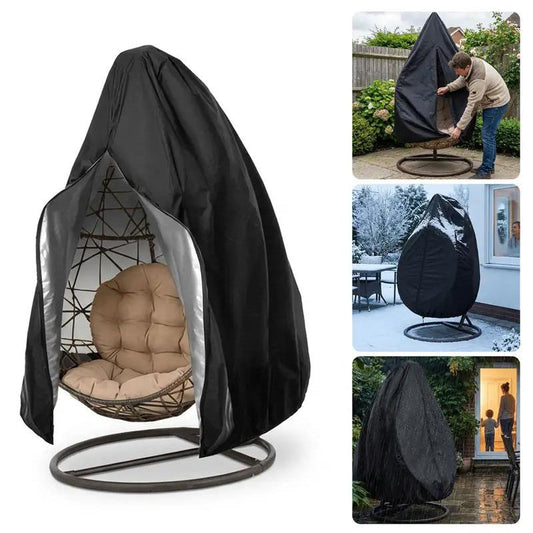 💐🪑 PROMO EXCEPTIONNELLE 50% ! Housse Imperméable & Anti-UV pour Chaise-Œuf – Tissu Oxford Haute Densité, Antivent, Doublure Respirante, Protection Toutes Saisons ☀️