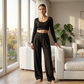 👚 PROMO LIMITÉE 30% DE RÉDUCTION ! 👖 Ensemble Débardeur & Pantalon Large Femme – Style Athleisure & Confort Absolu ✨
