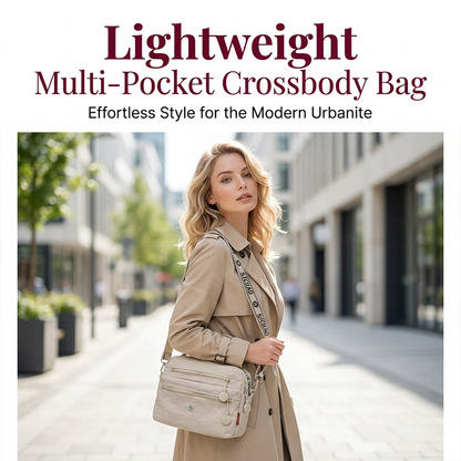 🎒 PROMO LIMITÉE 50% DE RÉDUCTION ! 💼 Sac Bandoulière Léger Multi-Poches – Organisation Parfaite & Style Urbain ✨