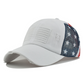 🧢 PROMO LIMITÉE 50% DE RÉDUCTION ! 🇺🇸 Casquette de Baseball en Maille Usée avec Drapeau Américain – Dos Respirant & Ouverture pour Queue de Cheval ✨
