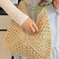 📢⏰ PROMO FLASH 50% ! Sac Fourre-Tout Tissé Artisanal – Motif Bicolore Unique, Poignées à Perles, Doublure Intérieure, Style Bohème Chic & Polyvalent 🧺