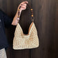 📢⏰ PROMO FLASH 50% ! Sac Fourre-Tout Tissé Artisanal – Motif Bicolore Unique, Poignées à Perles, Doublure Intérieure, Style Bohème Chic & Polyvalent 🧺