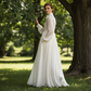 👗 PROMO LIMITÉE 50% DE RÉDUCTION ! ✨ Robe Maxi Blanche Élégante à Plis & Col Haut – Style Français & Taille Marquée 🌸