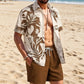 🏝️👔 PROMO FLASH 50% ! Set Vacances Homme – Chemise & Short Imprimé Tropical, Léger & Respirant – Look Plage & Détente ☀️