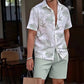 🏝️👔 PROMO FLASH 50% ! Set Vacances Homme – Chemise & Short Imprimé Tropical, Léger & Respirant – Look Plage & Détente ☀️