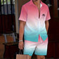 🏝️👔 PROMO FLASH 50% ! Set Vacances Homme – Chemise & Short Imprimé Tropical, Léger & Respirant – Look Plage & Détente ☀️