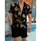🏝️👔 PROMO FLASH 50% ! Set Vacances Homme – Chemise & Short Imprimé Tropical, Léger & Respirant – Look Plage & Détente ☀️