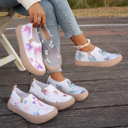 👟✨ PROMO FLASH 50% ! Mocassins Confort Femme Fly-Knit – Semelle Épaisse Antidérapante, Léger & Respirant, Style Papillon Décontracté 👣