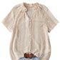 👕 PROMO FLASH 50% ! 🌸 Top Femme en Maille Ajourée à Boutons – Léger, Respirant & Style Bohème pour l'Été ☀️