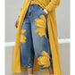 👖🌸 PROMO FLASH 50% ! Jean Large Femme Brodé Fleuri Artisanal – Coupe Tendance, Tissu Doux, Motifs Artistiques Unis, Silhouette Décontractée-Chic ✨
