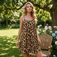 🐆🔥 Robe Mini à Bretelles Spaghetti Imprimé Léopard – Style Bodycon, Tissu Élastique, Tenue Séduisante pour Soirée 🍸