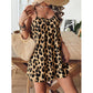 🐆🔥 Robe Mini à Bretelles Spaghetti Imprimé Léopard – Style Bodycon, Tissu Élastique, Tenue Séduisante pour Soirée 🍸