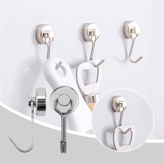 🧲🔩 PROMO LIMITÉE 50% ! Crochets Magnétiques 360° – Sans Perçage, Support jusqu'à 11kg, 2 Options (4 ou 10 pièces), Pour Mur, Réfrigérateur & Armoires Métalliques 🏠
