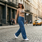 👖🔥 PROMO FLASH 50% ! Jean Large Taille Haute avec Poches Cargo – Coupe Droit Décontracté, Tissu Coton Durable, Style Streetwear Polyvalent 🎉