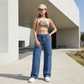 👖🔥 PROMO FLASH 50% ! Jean Large Taille Haute avec Poches Cargo – Coupe Droit Décontracté, Tissu Coton Durable, Style Streetwear Polyvalent 🎉