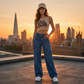 👖🔥 PROMO FLASH 50% ! Jean Large Taille Haute avec Poches Cargo – Coupe Droit Décontracté, Tissu Coton Durable, Style Streetwear Polyvalent 🎉