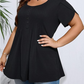 👚🌸 PROMO FLASH 50% ! T-shirt Femme à Plis Devant & Manches Bouffantes – Tissu Doux, Coupe Ample Flatteuse, Style Chic & Polyvalent pour le Bureau ou le Quotidien ✨