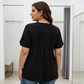 👚🌸 PROMO FLASH 50% ! T-shirt Femme à Plis Devant & Manches Bouffantes – Tissu Doux, Coupe Ample Flatteuse, Style Chic & Polyvalent pour le Bureau ou le Quotidien ✨