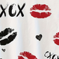 👔🔥 PROMO FLASH 50% ! Chemise Homme Imprimé Baisers XOXO – Tissu Léger Infroissable, Col Classique, Manches Courtes Décontractées 💋