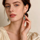 📢⏰ PROMO FLASH 50% ! Boucles d'oreilles Créoles Pendantes Bleu Ciel – Design Art Déco, Strass en Larme, Léger, Fermoir Sécurisé, Cadeau Élégant & Chic ✨