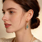 📢⏰ PROMO FLASH 50% ! Boucles d'oreilles Créoles Pendantes Bleu Ciel – Design Art Déco, Strass en Larme, Léger, Fermoir Sécurisé, Cadeau Élégant & Chic ✨