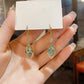 📢⏰ PROMO FLASH 50% ! Boucles d'oreilles Créoles Pendantes Bleu Ciel – Design Art Déco, Strass en Larme, Léger, Fermoir Sécurisé, Cadeau Élégant & Chic ✨