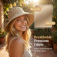 👒🌞 PROMO FLASH 50% ! Chapeau de Soleil Femme à Bords Extra Larges avec Nœud – Tissu Respirant, Flexible, 3 Couleurs, Couverture 360°, Parfait pour Plage, Voyage & Vacances 🌴