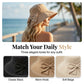 👒🌞 PROMO FLASH 50% ! Chapeau de Soleil Femme à Bords Extra Larges avec Nœud – Tissu Respirant, Flexible, 3 Couleurs, Couverture 360°, Parfait pour Plage, Voyage & Vacances 🌴