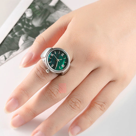 💍✨ PROMO FLASH 50% ! Montre Bague Créative – Cadran Rond à Quartz, Ajustable, Léger, Design Élégant & Minimaliste ⌚