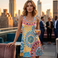 💐🌺 PROMO EXCEPTIONNELLE 50% ! Robe Femme Imprimée Sans Manches – Tissu Coton Léger, Tombé Fluide, Coupe Décontractée, Style Bohème & Polyvalent 💨