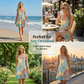 💐🌺 PROMO EXCEPTIONNELLE 50% ! Robe Femme Imprimée Sans Manches – Tissu Coton Léger, Tombé Fluide, Coupe Décontractée, Style Bohème & Polyvalent 💨