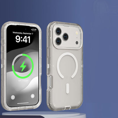 Shockproof Clear Magnetic Phone Case with Strong Magnetic Lock – Anti-Yellowing, 360° Protection, Slim Fit ✨