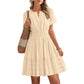 👗🌸 PROMO FLASH 50% ! Mini-Robe Femme à Volants & Manches Courtes – Tissu Fluide Léger, Soldes 2026, Parfaite pour l'Été, Vacances ou Soirées Décontractées 🥳
