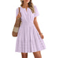 👗🌸 PROMO FLASH 50% ! Mini-Robe Femme à Volants & Manches Courtes – Tissu Fluide Léger, Soldes 2026, Parfaite pour l'Été, Vacances ou Soirées Décontractées 🥳