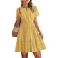 👗🌸 PROMO FLASH 50% ! Mini-Robe Femme à Volants & Manches Courtes – Tissu Fluide Léger, Soldes 2026, Parfaite pour l'Été, Vacances ou Soirées Décontractées 🥳