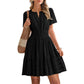 👗🌸 PROMO FLASH 50% ! Mini-Robe Femme à Volants & Manches Courtes – Tissu Fluide Léger, Soldes 2026, Parfaite pour l'Été, Vacances ou Soirées Décontractées 🥳