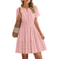 👗🌸 PROMO FLASH 50% ! Mini-Robe Femme à Volants & Manches Courtes – Tissu Fluide Léger, Soldes 2026, Parfaite pour l'Été, Vacances ou Soirées Décontractées 🥳