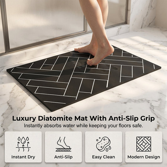 🚿 PROMO FLASH : 50% DE RÉDUCTION ! Tapis de Sol en Terre de Diatomée Ultra-Absorbant – Séchage Éclair & Dos Antidérapant for une Salle de Bain Sèche, Propre et Sûre ✨