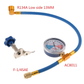 🔧⚙️ PROMO FLASH 58% ! Kit de Remplissage de Réfrigérant R134a – Avec Manomètre (0-350 PSI), Raccord Rapide 13mm, Compatible R12/R22, pour Climatisation Auto 🚗