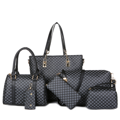📢📢 50 % DE RÉDUCTION !! ⏰ Ensemble élégant de 6 sacs pour maman et bébé – Sacs imprimés polyvalents à porter à l'épaule, en bandoulière ou à la main, pour un usage quotidien 🌿