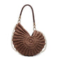 🐚✨ PROMO FLASH 50% ! Sac à Main Coquillage Tricot – Bretelles Duales (Chaîne Perles & Poignée Tressée), Léger, Style Bohème & Polyvalent 👒