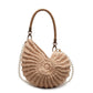 🐚✨ PROMO FLASH 50% ! Sac à Main Coquillage Tricot – Bretelles Duales (Chaîne Perles & Poignée Tressée), Léger, Style Bohème & Polyvalent 👒