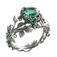 🌿💍 PROMO FLASH 50% ! Bague en Cristal Vert Feuille – Design Détaillé Naturel, Alliage de Zinc Durable, Multiples Couleurs & Tailles, Élégance Bohème ✨