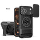 ⏳🔧 PROMO LIMITÉE 50% ! Coque de Protection 4-en-1 pour iPhone – Couverture Coulissante Caméra, Anneau Rotatif 360°, Support Magnétique, Double Kickstand, 5 Couleurs ⏰