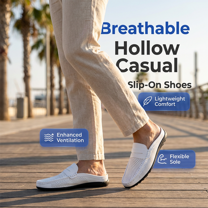 👞✨ PROMO FLASH 50% ! Mocassins Homme Sans Lacets – Cuir PU Perforé Respirant, Semelle Flexible, Léger, Facile à Enfiler, Parfait pour Été, Bureau & Voyages 🌿